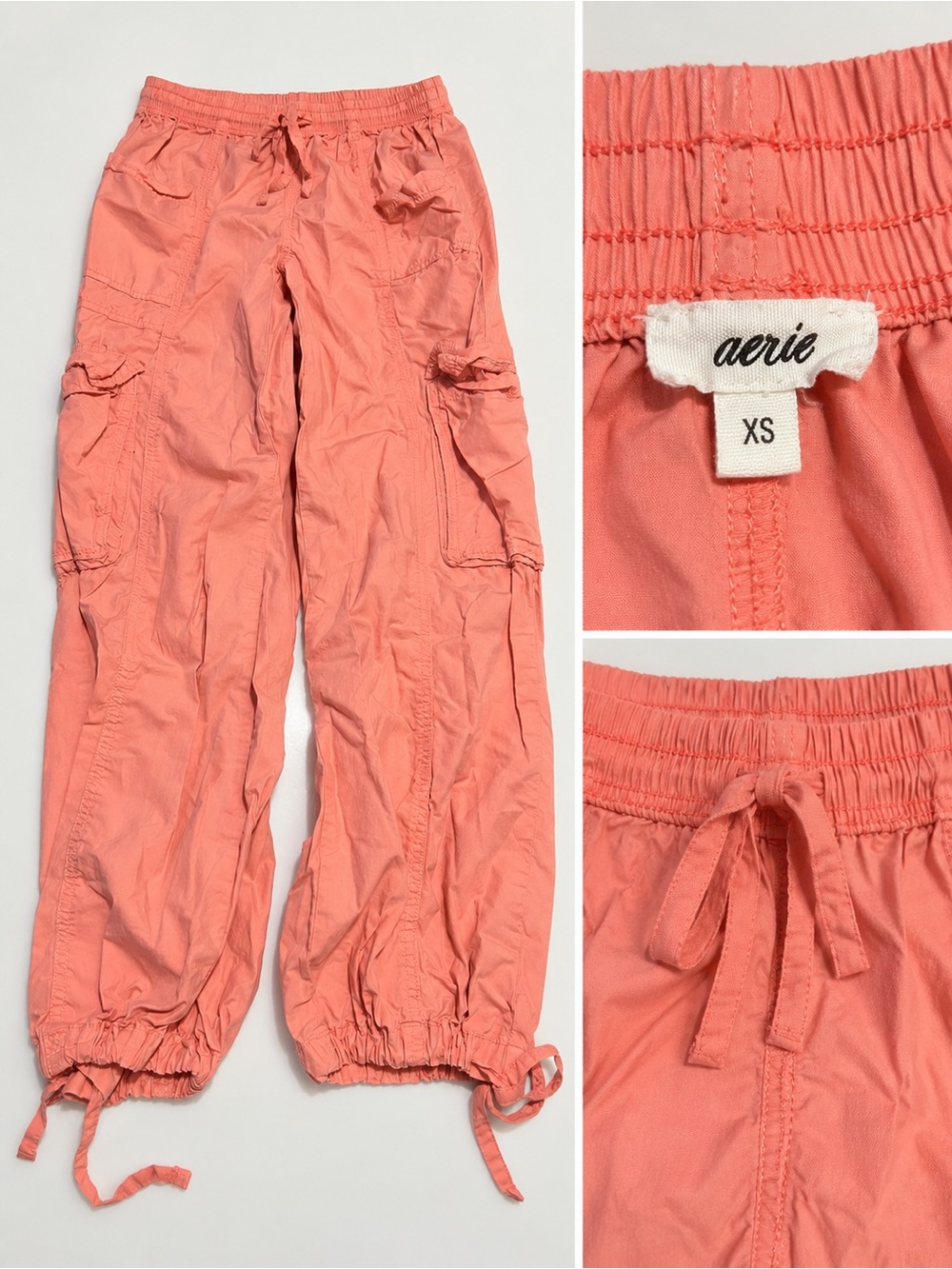 Aerie Coral Cargo Pants